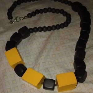 Recycled WOOD Long Necklace SB.41